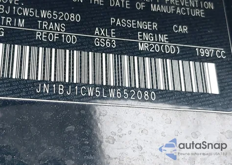 2020 Nissan Rogue Sport Sl Awd Xtronic Cvt from USA, damaged, VIN JN1BJ1CW5LW652080